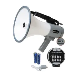 BATBLACK - Megáfono Recargable 120W con Sirena Bluetooth y USB BT-MF98