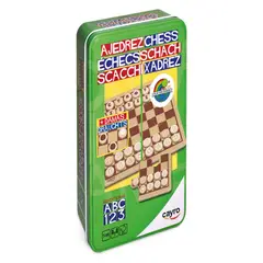 CAYRO - Ajedrez de madera caja de metal