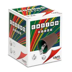 CAYRO - Cubillete forrado con 05 dados