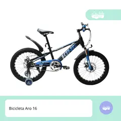 GENERICO - Bicicleta montañera aro 16 para niño king black