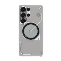 AULUMU - Case Magsafe Ligero Brillo Nocturno Galaxy S25 Ultra Blanco