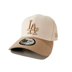 GENERICO - GORRA NEW ERA BEIGE CON CREMA LA LOS ANGELES CON BROCHE