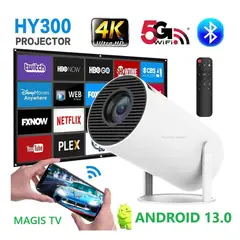 GENERICO - Proyector Inteligente HY300 PRO 4K Android WiFi Bluetooth