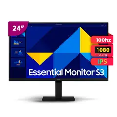 SAMSUNG - Monitor 24″ Essential S3 FHD 100Hz IPS HDMI LS24D300GALXPE