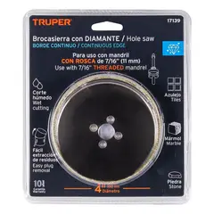 TRUPER - Broca sierra diamante 4 borde continuo Truper17139