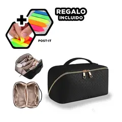 GENERICO - Pack4 Estuche para Brochas en Negro Y+Banderitas Adhesivas