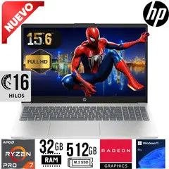 HP - LAPTOP 15 FC0275LA Ryzen 7 7330U 15.6" FULL HD RAM 32GB SSD 512GB W11 PRO
