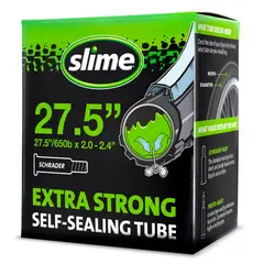 SLIME - Cámara Pre Tratada con - Válvula Schrader (27.5″ x 2.00 - 2.40″)