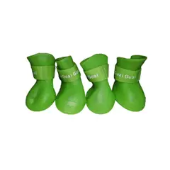 GENERICO - Zapatos de silicona para mascotas perro verde talla M