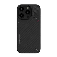AULUMU - Case Magnético Enfriador Negro Aramid Fiber Para iPhone 16 Pro