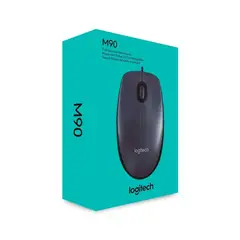 LOGITECH - Mouse con cable USB M90 Negro