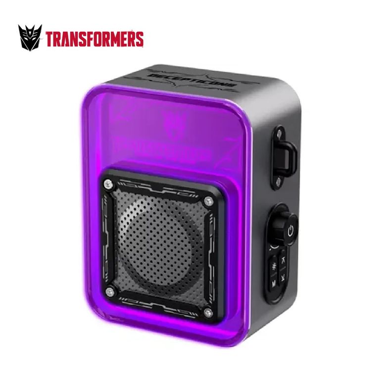 Parlante Portátil Bluetooth con Luces RGB Transformes TF-Y02 Gris