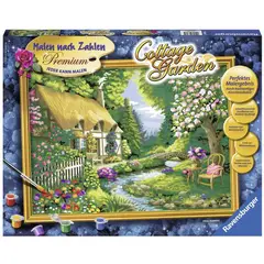 RAVENSBURGER - Lienzo pinta por números cabana de jardín