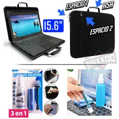 GENERICO - Kit Maletin Bolso p laptop 15 16 15.6 + kit limpieza 3 en 1 notebook