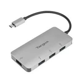 TARGUS - HUB ACH226, USB C a 4 Puertos 3.0 Windows/Mac/Chromebook