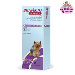 BRAVECTO - 1M TRIPLE caja x3 pastillas 127kg A 25kg