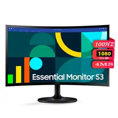 SAMSUNG - Monitor Essential S3 24″ CURVO FHD 100Hz