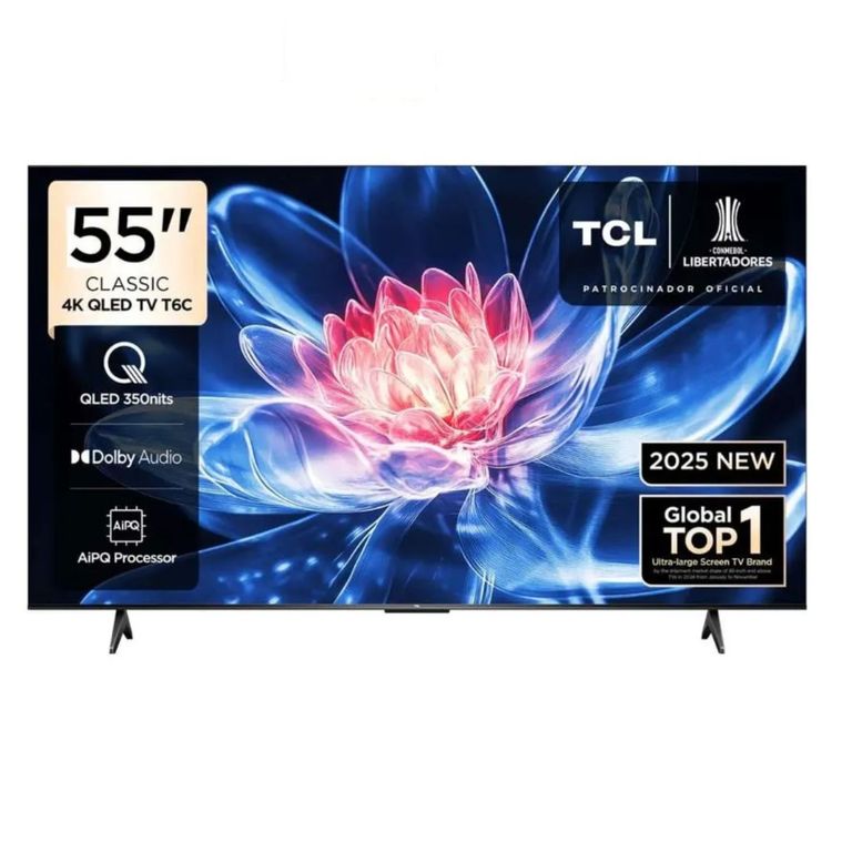 Televisor 55 QLED 4K UHD 55T6C Google TV con Colores Vivos y Alto Brillo