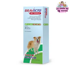 BRAVECTO - 1M TRIPLE para perros caja x3 pastillas 10 a 20kg