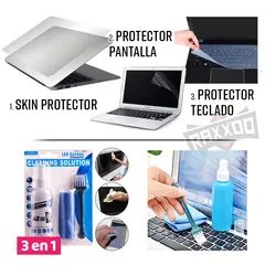 GENERICO - Combo protector de pantalla teclado skin hasta 15.6 + kit limpieza laptop