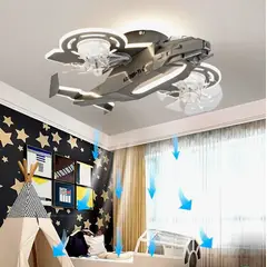 GENERICO - Lámpara de Techo Infantil Sky Cruiser 64W Led 3 en 1