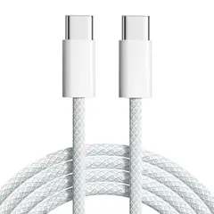 GENERICO - Cable Para iPhone C a C Trensado 1 METRO para CARGA RÁPIDA Alternativo