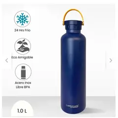 THERMOS - BOTELLA DE ACERO SWINGO AZUL DE 1LT