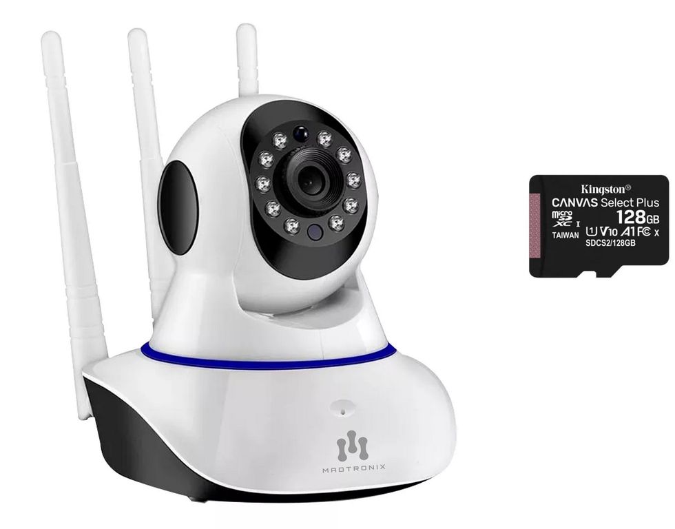 Cámara de Seguridad 360º 3 Para Interiores WIFI con Memoria 128GB