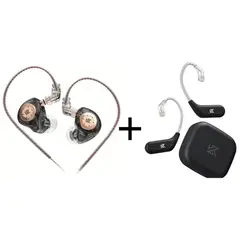 KZ - Combo Audifonos EDX PRO con Adaptador Bluetooth