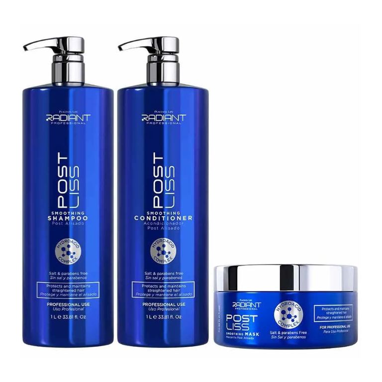 Radiant - Pack Post Liss Shampoo 1L Acondicionador 1L Mascarilla