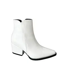 SAPATU - BOTINES MUJER NOVA CROCCO CHAROL BLANCO