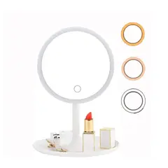 GENERICO - Espejo para Maquillaje con Luz LED Redondo con Encendido táctil