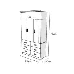 MUEBLES MACRUMO - Ropero de 110cm INHOTIM