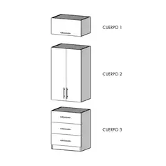 MUEBLES MACRUMO - Ropero de 110cm TRIBECA