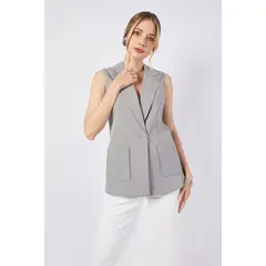 BANATY - CHALECO SASTRE LARGO SOFIA SEMI OVERSIZE DE MUJER