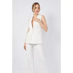 BANATY - CHALECO SASTRE LARGO SOFIA SEMI OVERSIZE DE MUJER