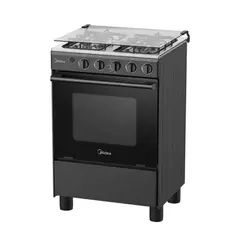 MIDEA - COCINA DE PIE A GAS 4 HORNILLAS NEGRO - MGS24FS2LFABBC-PE