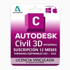 GENERICO - Autodesk Civil 3D 2025 edu Activación Digital 1 Año Windows y Mac