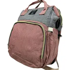 GENERICO - Mochila Bolso Pañalera Con Cuna Para Bebe 3 En 1 Palo Rosa