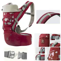 GENERICO - Canguro para bebe Ergonómico Ballena 3 en 1 Rojo vino