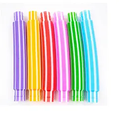 GENERICO - Mini tubos pop de juguete sensorial para aliviar el estrés de colores a rayitas