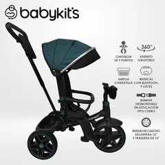 Baby Kits - Triciclo Explorer Giro 360 LX - 5en1 Verde