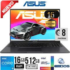 ASUS - Laptop VIVOBOOK 16 X1605MB 1350 16´ FHD core i5-1342OH RAM 16GB SSD 512GB Free Dos
