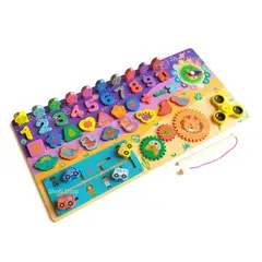 GENERICO - Tablero Didactico Montessori 10 en 1 para niños desde 3 años