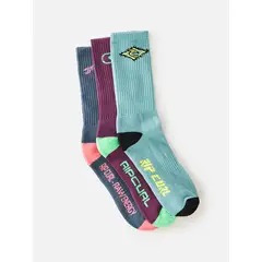 RIP CURL - MEDIAS RETRO CREW SOCK 3-PK