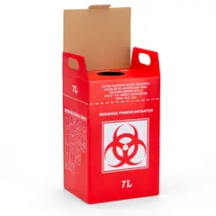GENERICO - Caja Contenedor de Bioseguridad de Cartón 7 LITROS