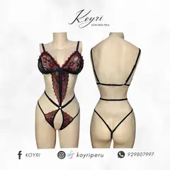 GENERICO - BODY ERÓTICO LUCIFER- LENCERÍA EN ENCAJE