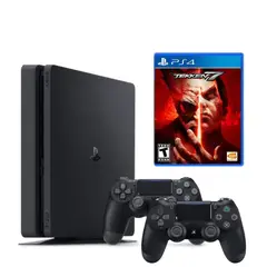 SONY - Consola Ps4 SLIM 1TB NEGRO +2 mandos+TEKKEN 7 reacondicionada