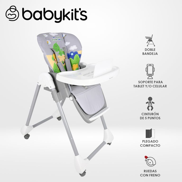 Silla de Comer Snack Friends Gris