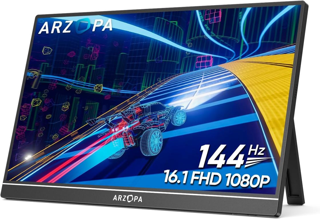 Monitor Gamer Arzopa 16.1 144hz Fhd 1080p KickStand